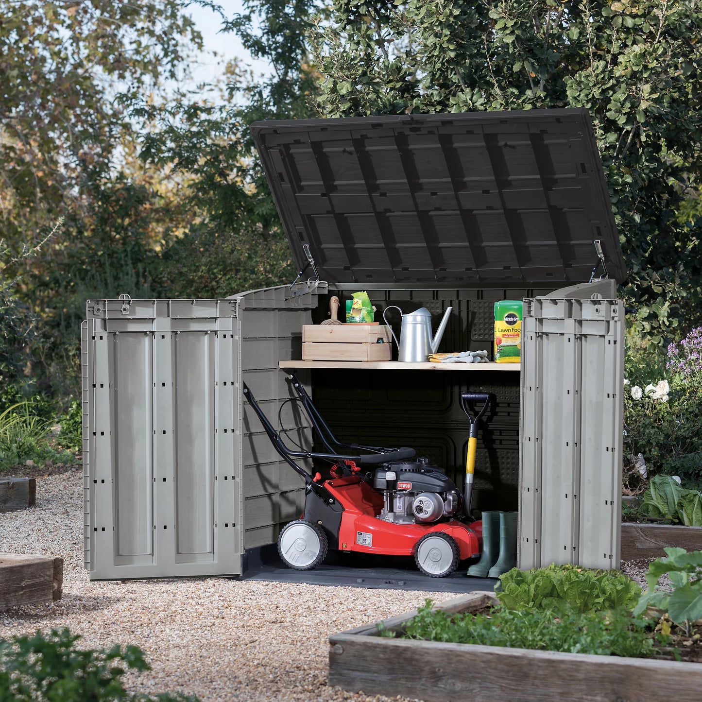Keter Store It Out Max Grey 1200L Pent Garden Storage Box 1250mm x 1455mm