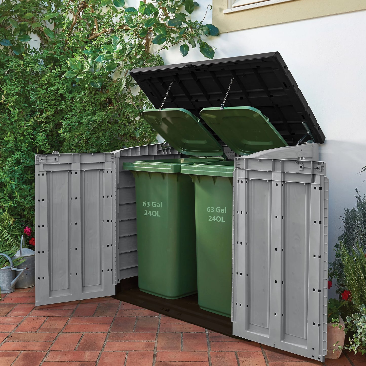 Keter Store It Out Max Grey 1200L Pent Garden Storage Box 1250mm x 1455mm