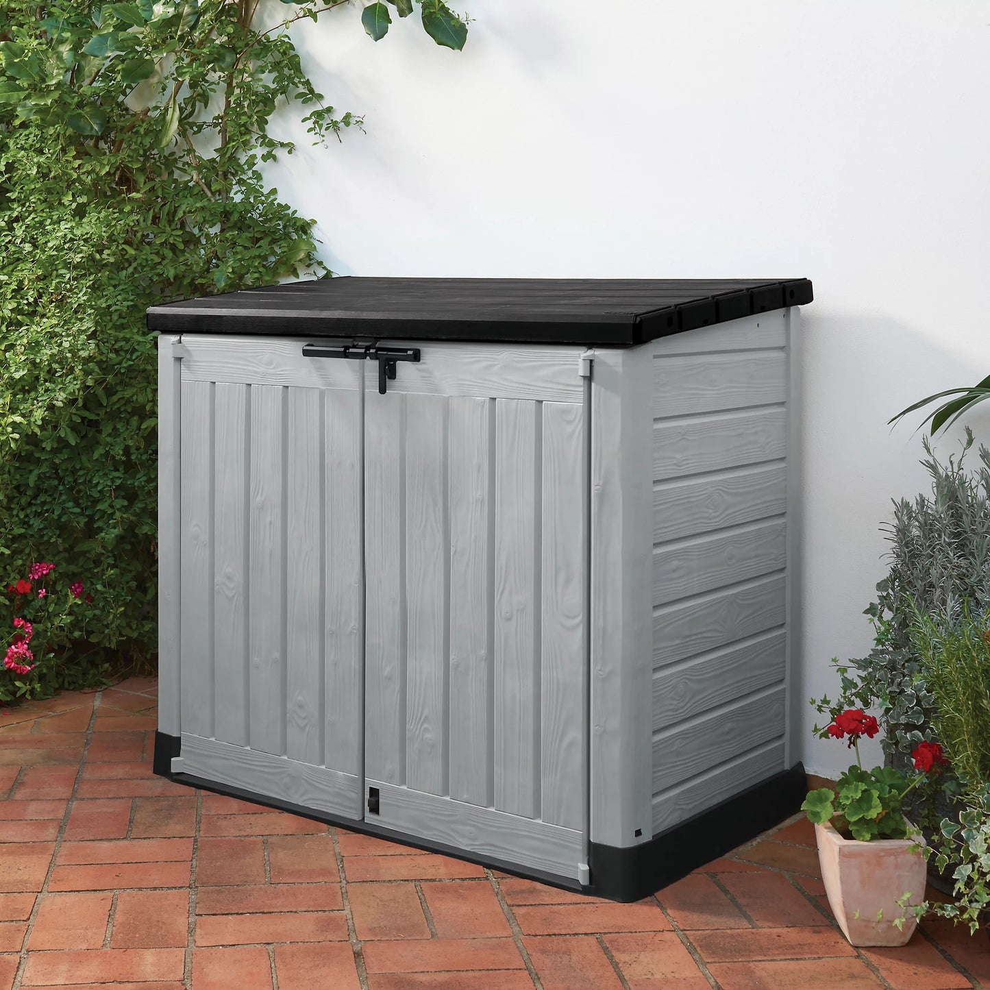 Keter Store It Out Max Grey 1200L Pent Garden Storage Box 1250mm x 1455mm